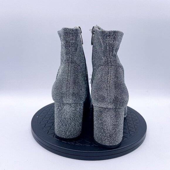 Marc Fisher Dyvine Women's Heeled Booties Ankle Boots Metallic Silver Size 6.5 - Picture 3 of 9
